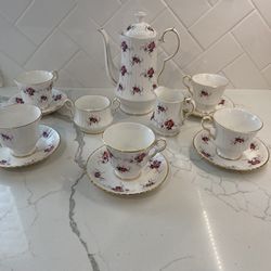 Princess House By Hammersley. Windsor Rose Fine Bone China Tea Set Vintage Set