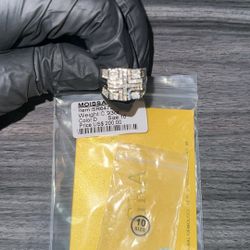 Men’s ring size 10 all 925 silver with moissanite diamonds 0.93 CT