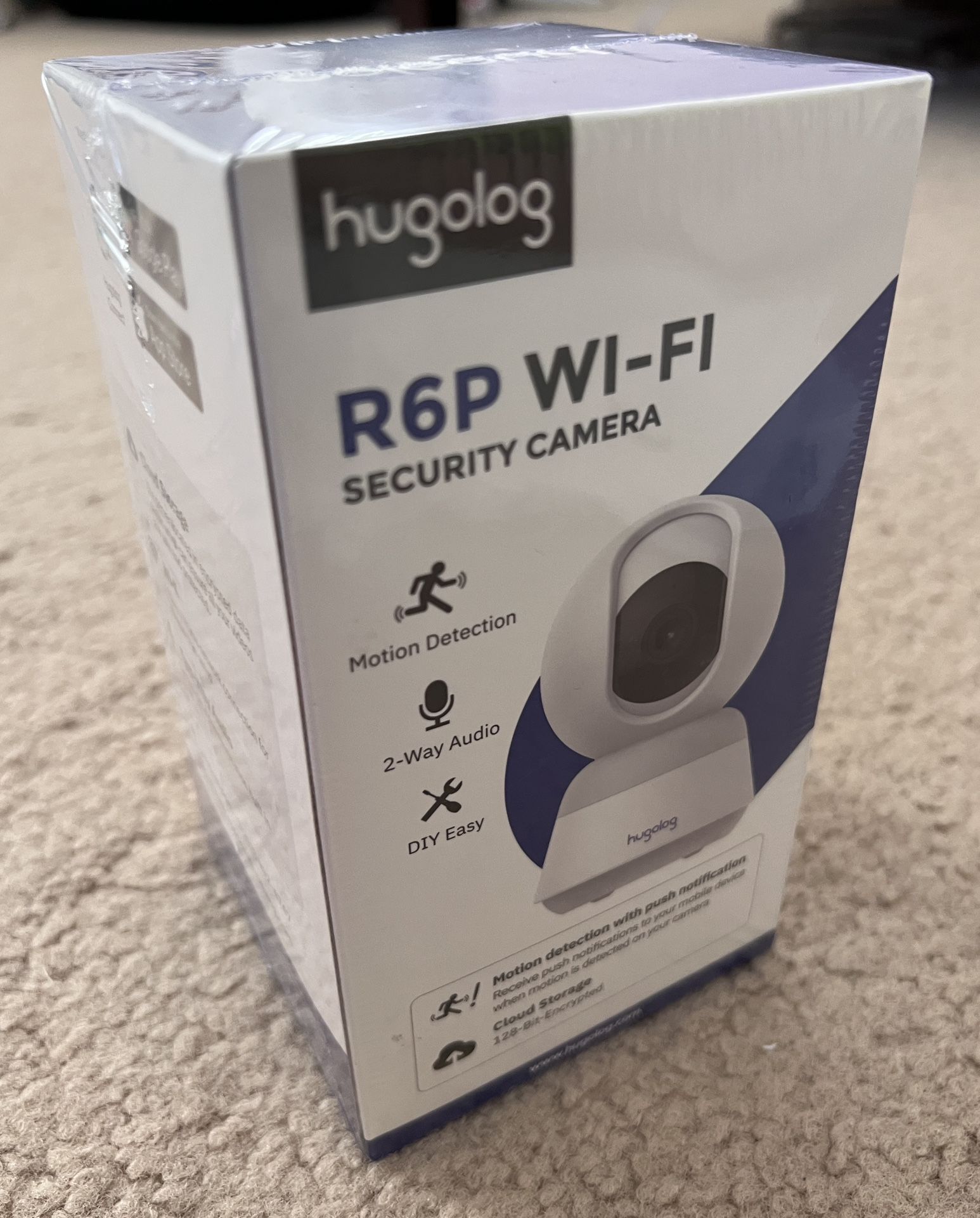 New - Hugolog 3K 5MP Indoor Pan/Tilt Security Camera with Auto-Focus