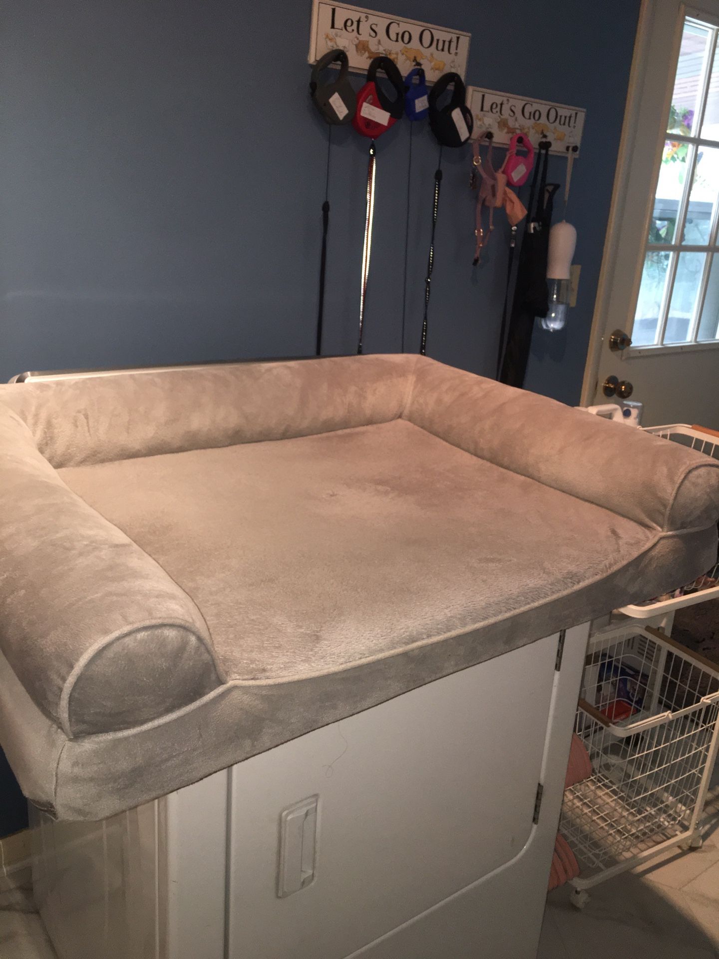 Grey Large Orthopedic Dog Bed