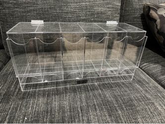 Clear acrylic trading card pack dispenser - 6 bays