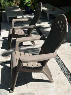 Plastic Adirondack Chairs Set of 2