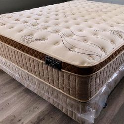 Full Size Oasis Thermal Comfort Europillow Top Mattress And Boxspring 