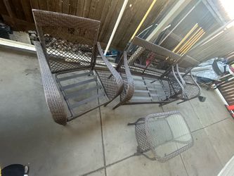 Patio furniture and fire table