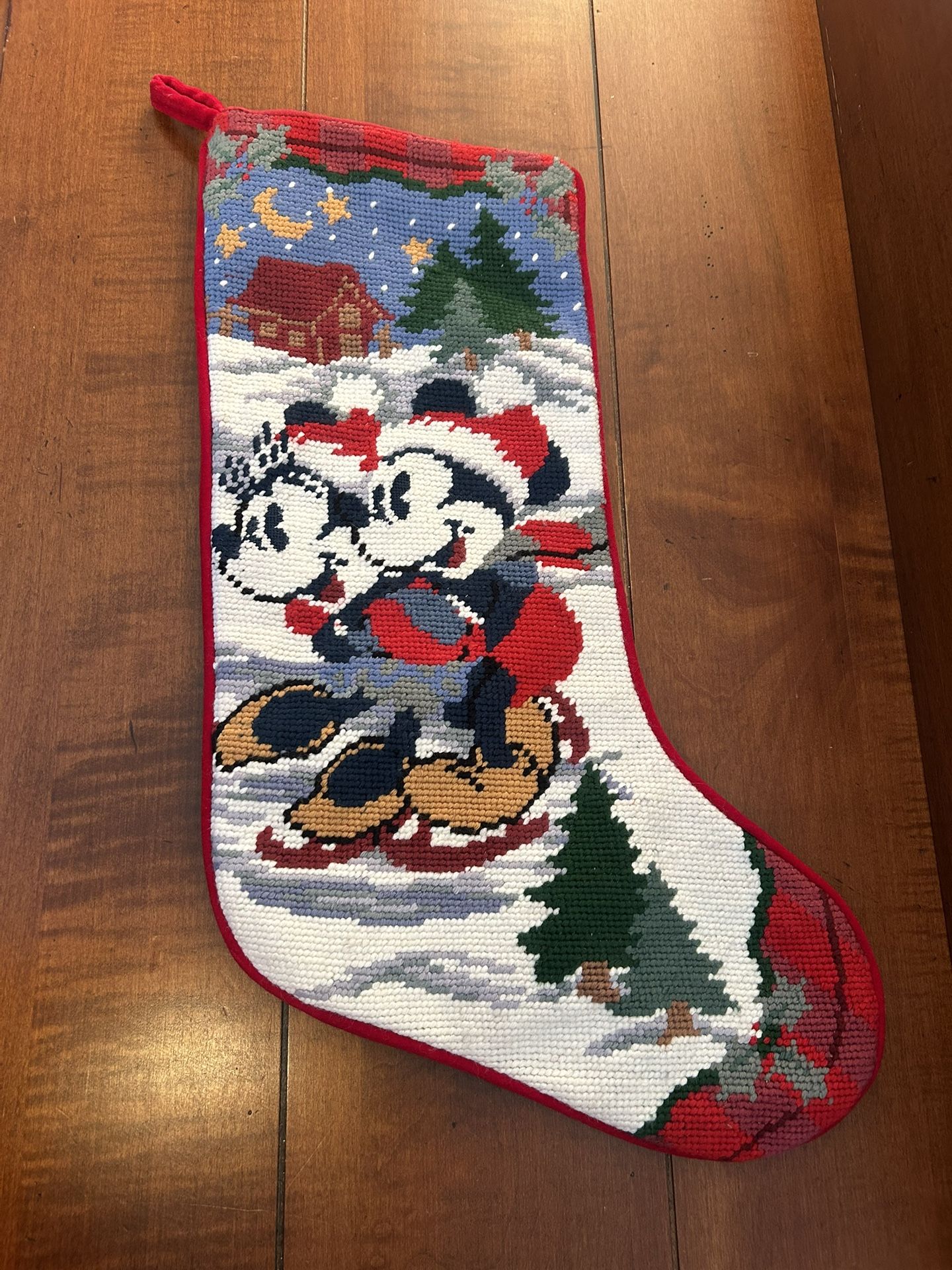 Disney Mickey & Minnie Mouse Needlepoint Stocking