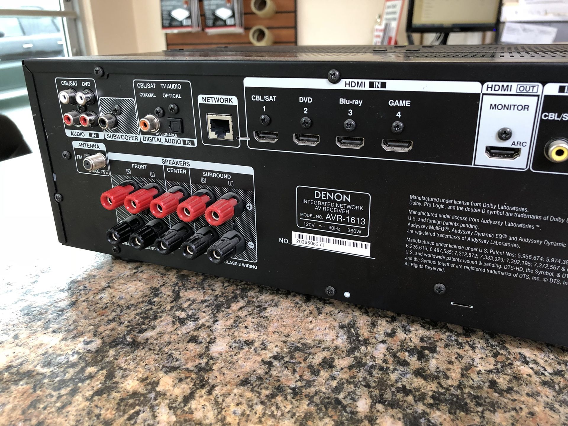 Denon AVR1613 5.1 HDMI 3d ARC network receiver for Sale in Hawaiian