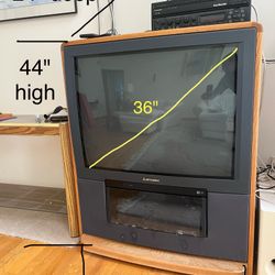 Mitsubishi 36" console TV. Great for watching movies or games