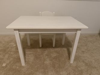 SUNDVIK Children's chair and table, white