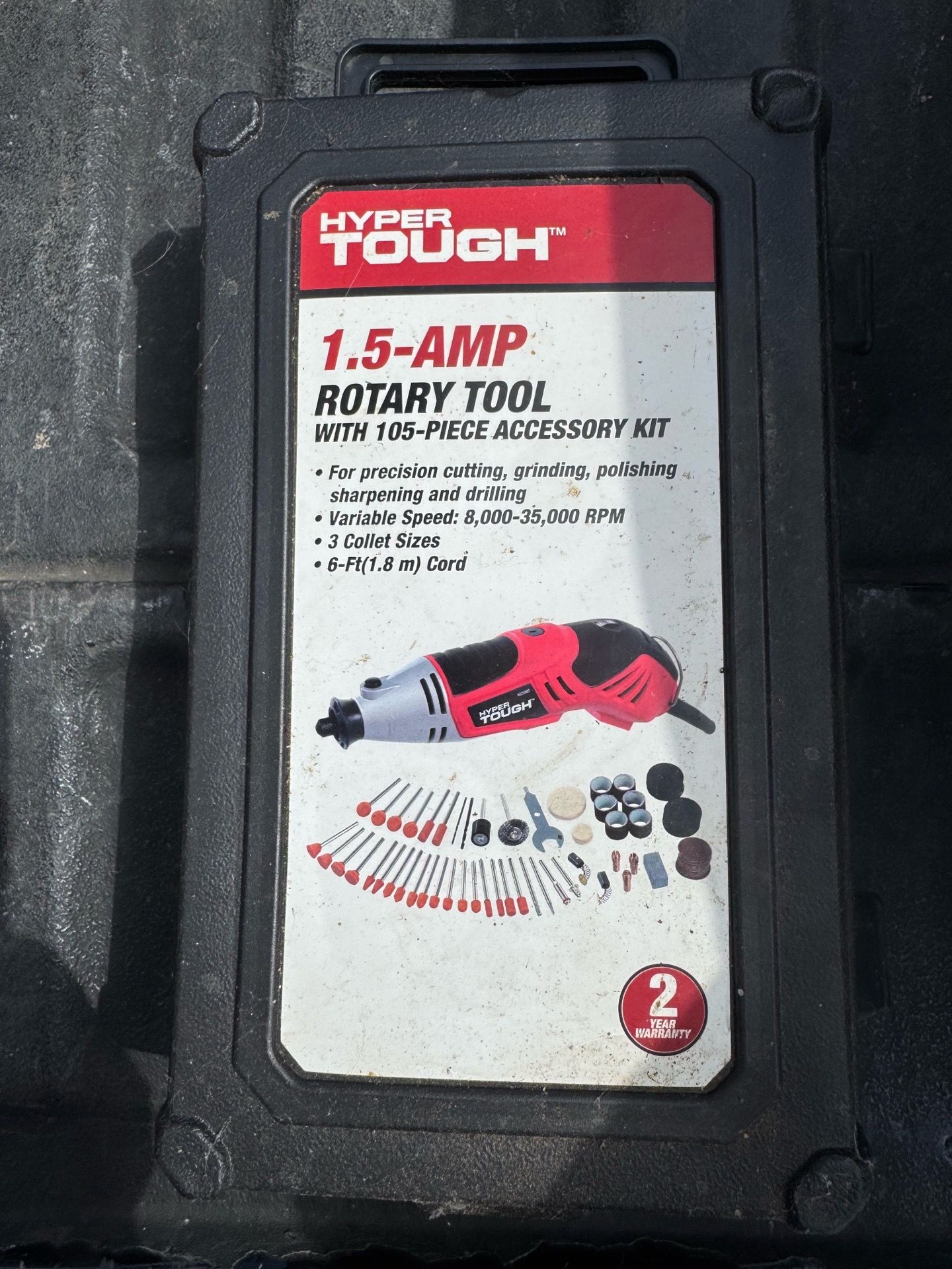 Hyper Tough 1.5 Amp Rotary Tool With 105-Piece Accessory Kit