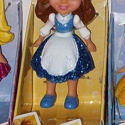 NEW Disney Princess Toddler Mini Figures BELLE Blue Apron Dress