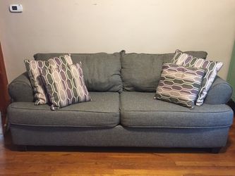 Grey cloth couch