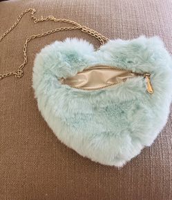 Adorable Furry Heart Bag