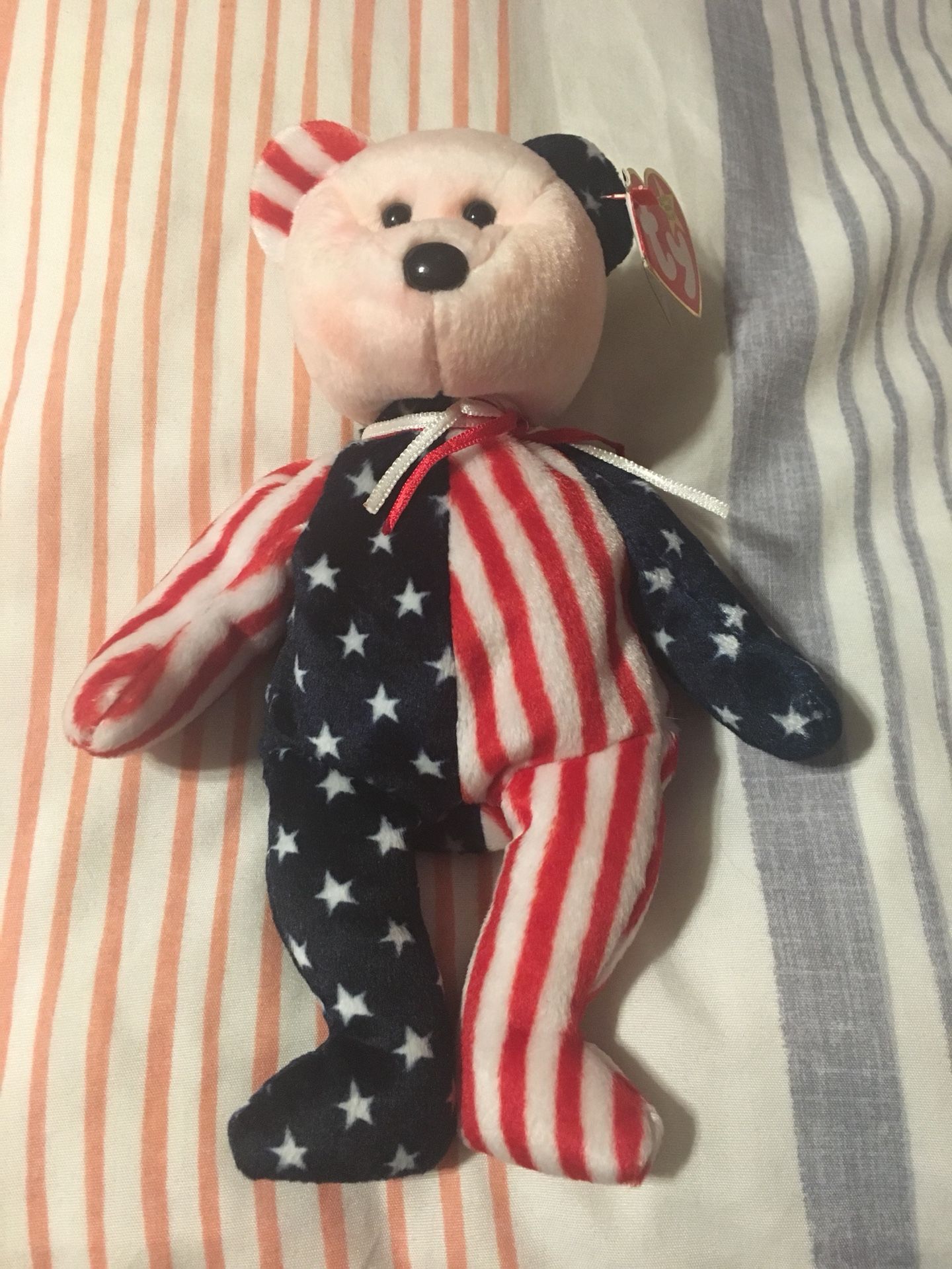 TY Beanie Babie SPANGLE PINK FACE
