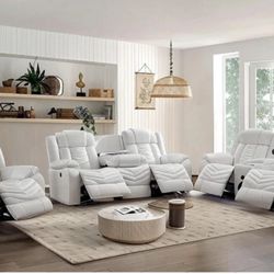 Ace White - 3PC Reclining Set 🔥🔥