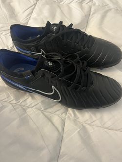 Nike Tiempo Legend 10 Black And Blue Soccer Cleats