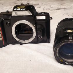 Nikon N4004 Film Camera W/Soligor Zoom  70-150mm Lens