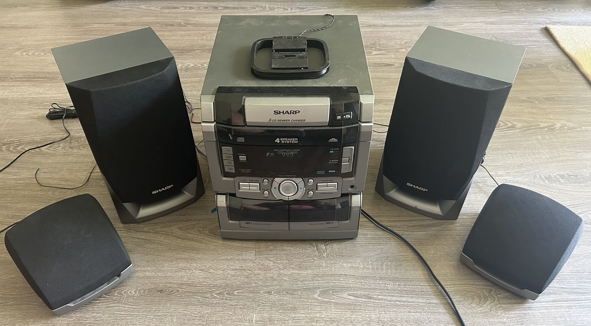 Sharp CD-C2800 Mini Component System Tested. READ DETAILS BELOW!!!