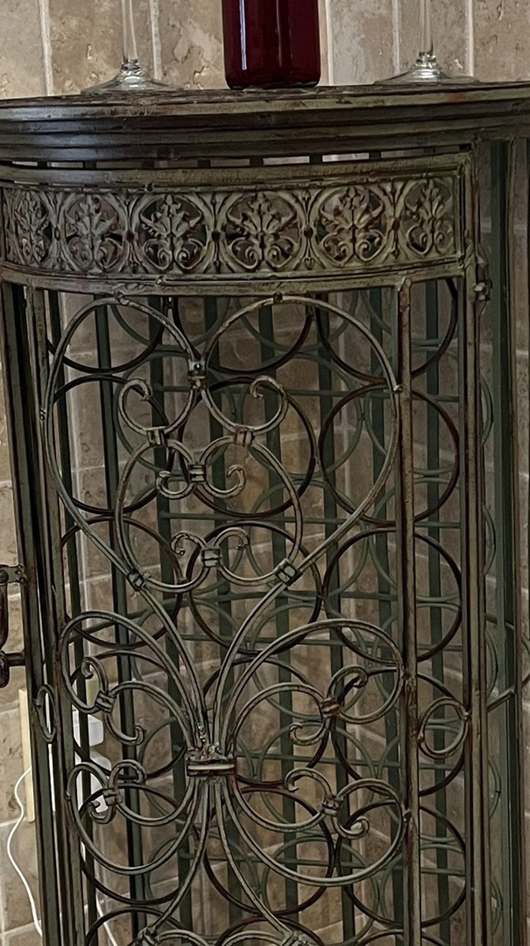 Wrought Iron Wine Rack Table