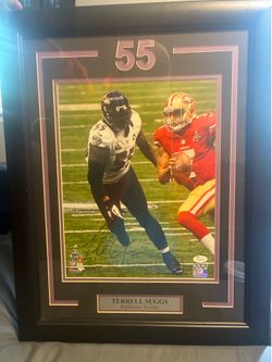Terrell Suggs signed Super Bowl  photo