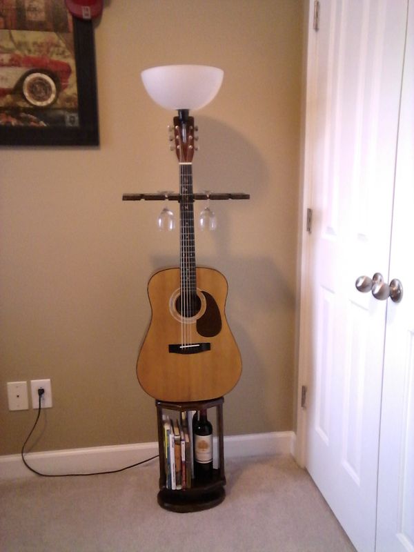 Real Acoustic Guitar Floor Lamp With Removable Wine Glass Rack For Real Acoustic Guitar Floor Lamp With Removable Wine Glass Rack For In Smyrna Tn Offerup