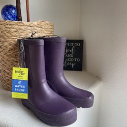New Western Chief Girls Plum Purple Water Proof Rain Boots 