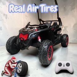 New Real Air tires 48V Can am Touch Screen TV 2x24v batteries Leather seat Air filled tires upgraded motors and seat belts