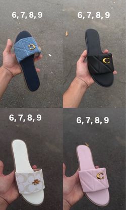 Coach Slide Sandals – 4 Colors, Sizes 6–9