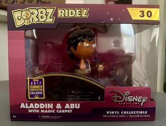 🐒2017 Funko Dorbz Ridez Disney Series Two #30 Aladdin & Abu with Magic Carpet Summer Convention Exclusive🧞♂️