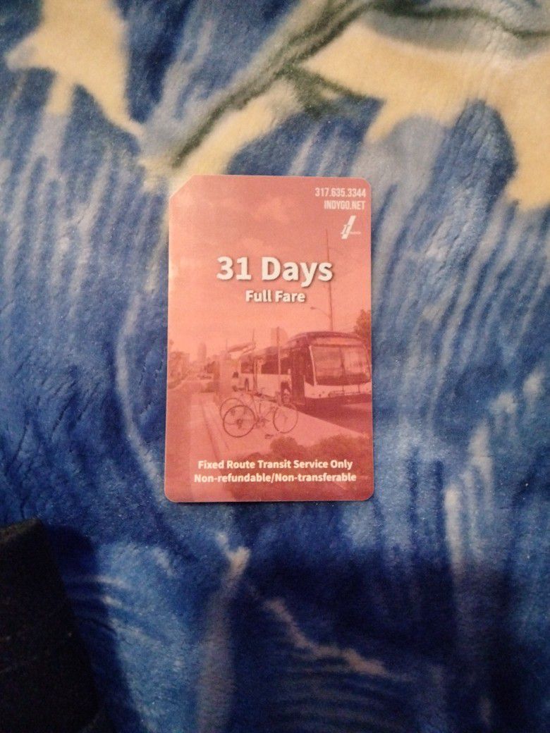 Bus Pass For Riding The Indygo Bus