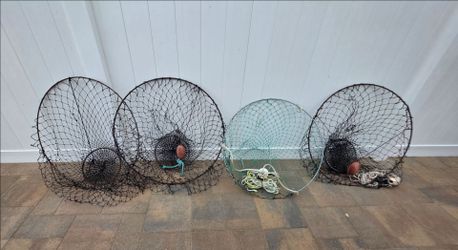 Lobster Hoop Nets Traps Flat Style 32" - Lot C