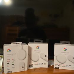 3 google chromecasts 4k