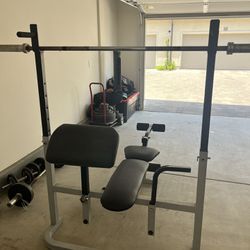 Weight bench & bar