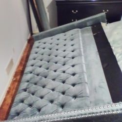 Queen Size Head Board And Frame With Box Spring