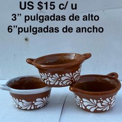 Salseros y Ollas de barro decoradas