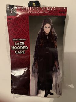 Lace Hooded Cape For Costume