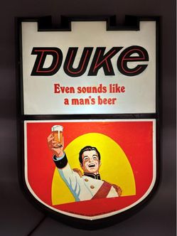 Duke Beer Vintage Lighted Advertising Sign