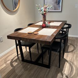 Pick Up Only Mahogany Wood Dining Table And Chairs 