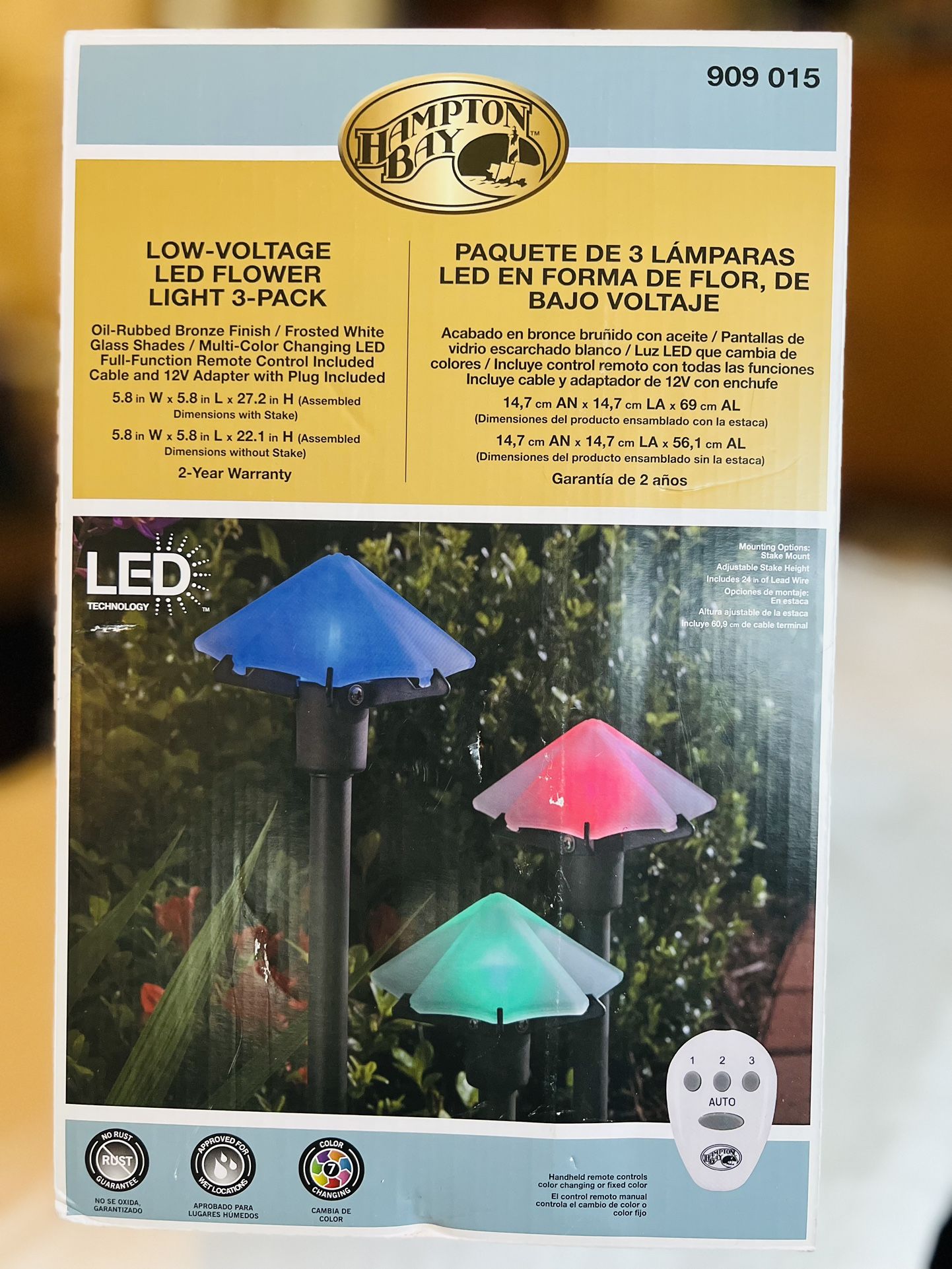 hampton bay LED flower light 6 pack