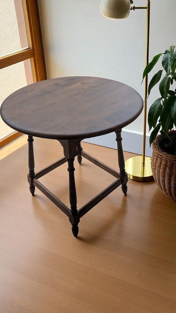Heywood-Wakefield Solid Wood Round Accent Table