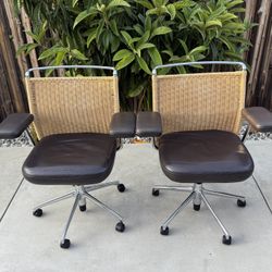 Pair Of Vitra AC2 Office Chairs By Antonio Citterio 90s Vintage 