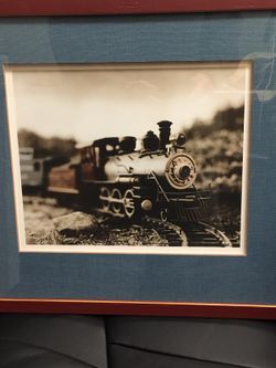 SONDRA WAMPLER PHOTOGRAPHY "OLD TRAIN" COLOR PRINT SIGNED FRAMED ART14"X15 1/2" I have 2 different photos from same artist (air plane and car ) same