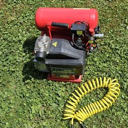 Red Air Compressor--$50..blue One--$30..craftsman Orbital Sander..$25