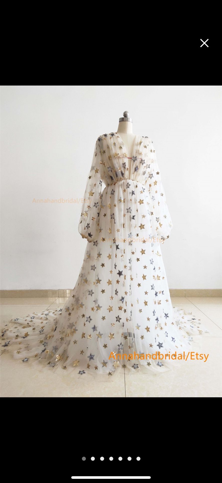 Ivory Sparkle Stars Maternity Dress /Sexy Photo Shoot Dress/ Baby Shower  Dress/cape - joarbit.com