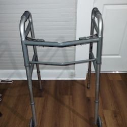 Guardian Two-Button Folding Walker with 5" Wheels