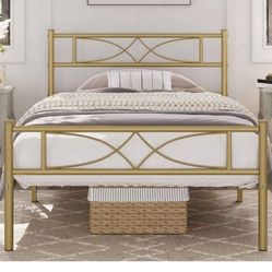 Twin bed with mattress