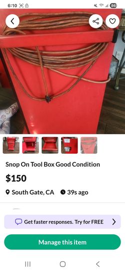 Snop on tools box vintage good condition