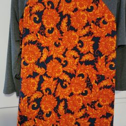 Lularoe Baseball Style Top Orange Blue XL Women's 