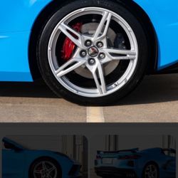Set Of Corvette Wheels 20 And 19” New No Center Caps 