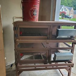 2-Tier Quail Cage – Wheels, Water System, Lighting