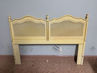 vintage French Provincial cane headboard